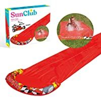 Sun Club 81180 Splash 5 m x 0-9 m para niños al Aire Libre Inflable rociador tobogán de Agua- Rojo